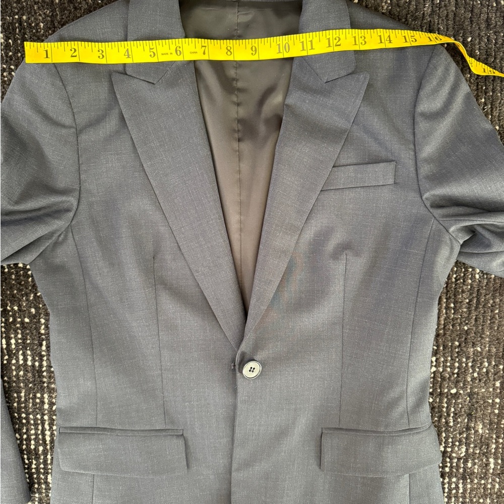 Theory Single Button Notch Lapel Blazer Dark Blue… - image 8